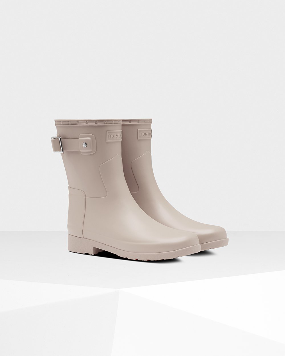 Women Hunter Refined Slim Fit | Short Rain Boots Grey | NZ-37895-LKUD